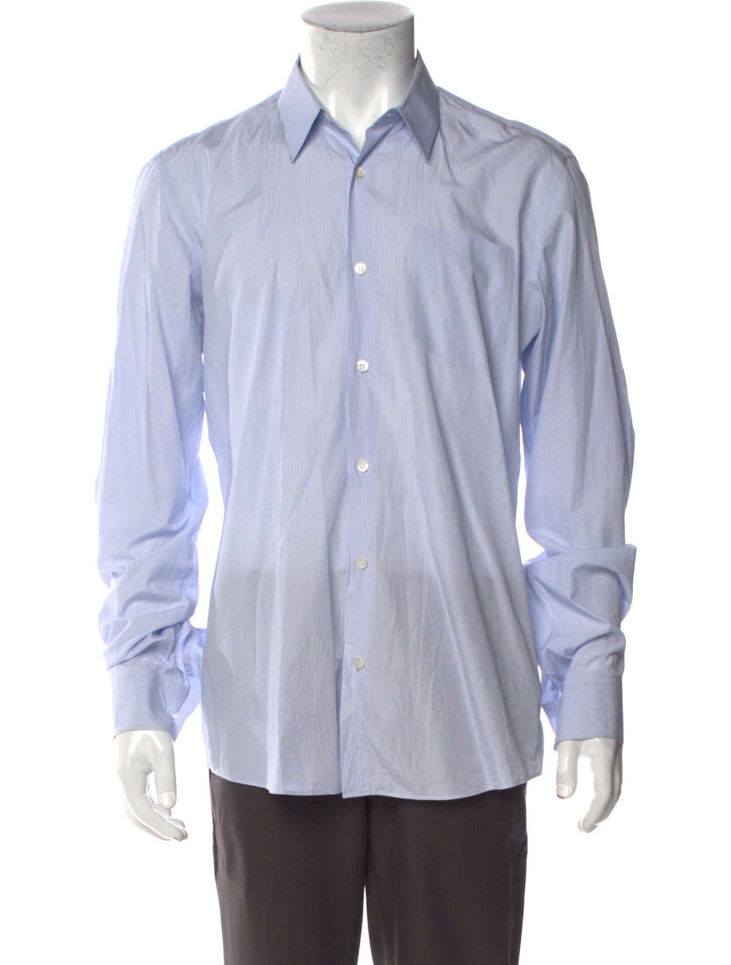 Dries Van Noten Striped Long Sleeve Dress Shirt