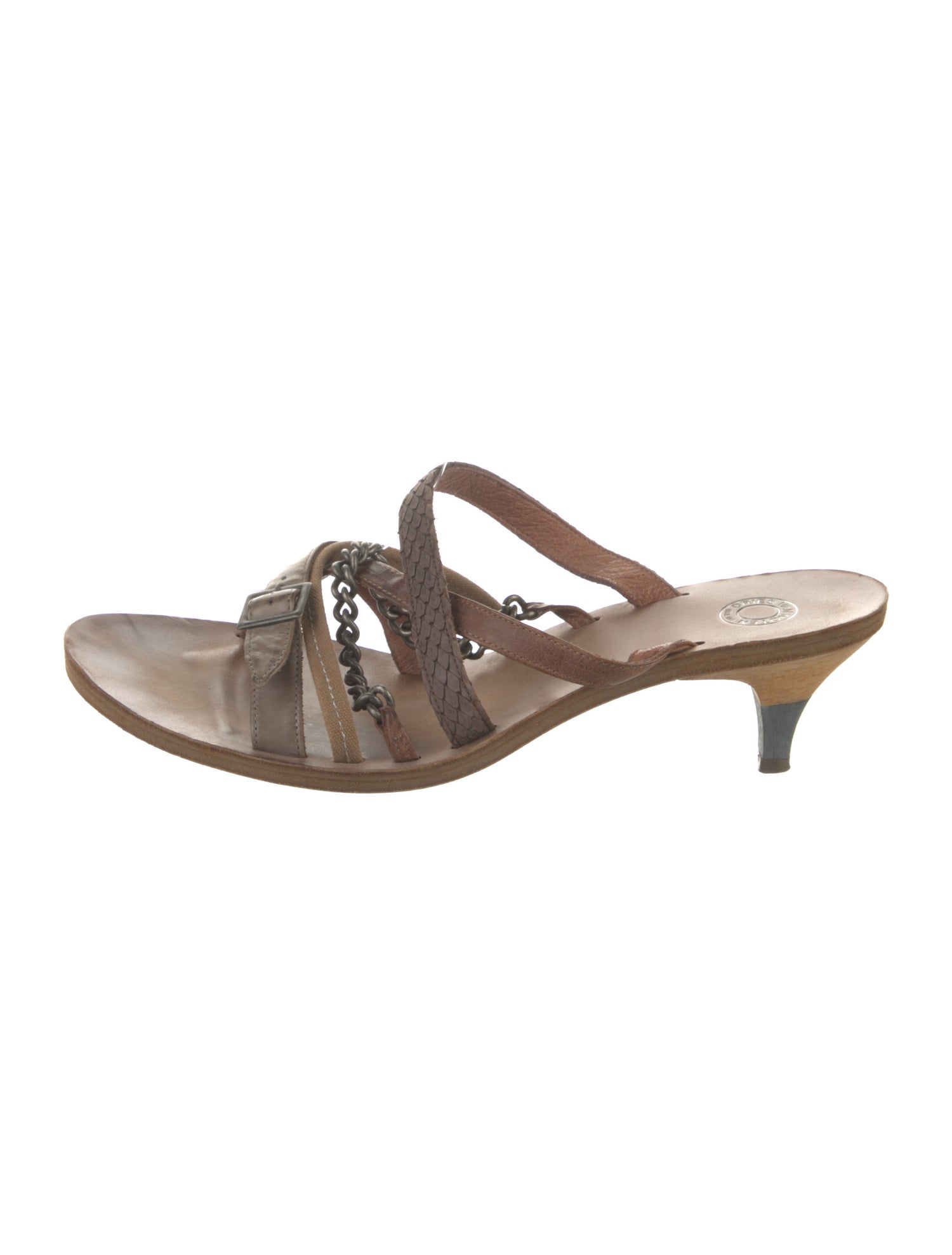 Dries Van Noten Chain-Link Accents Slides