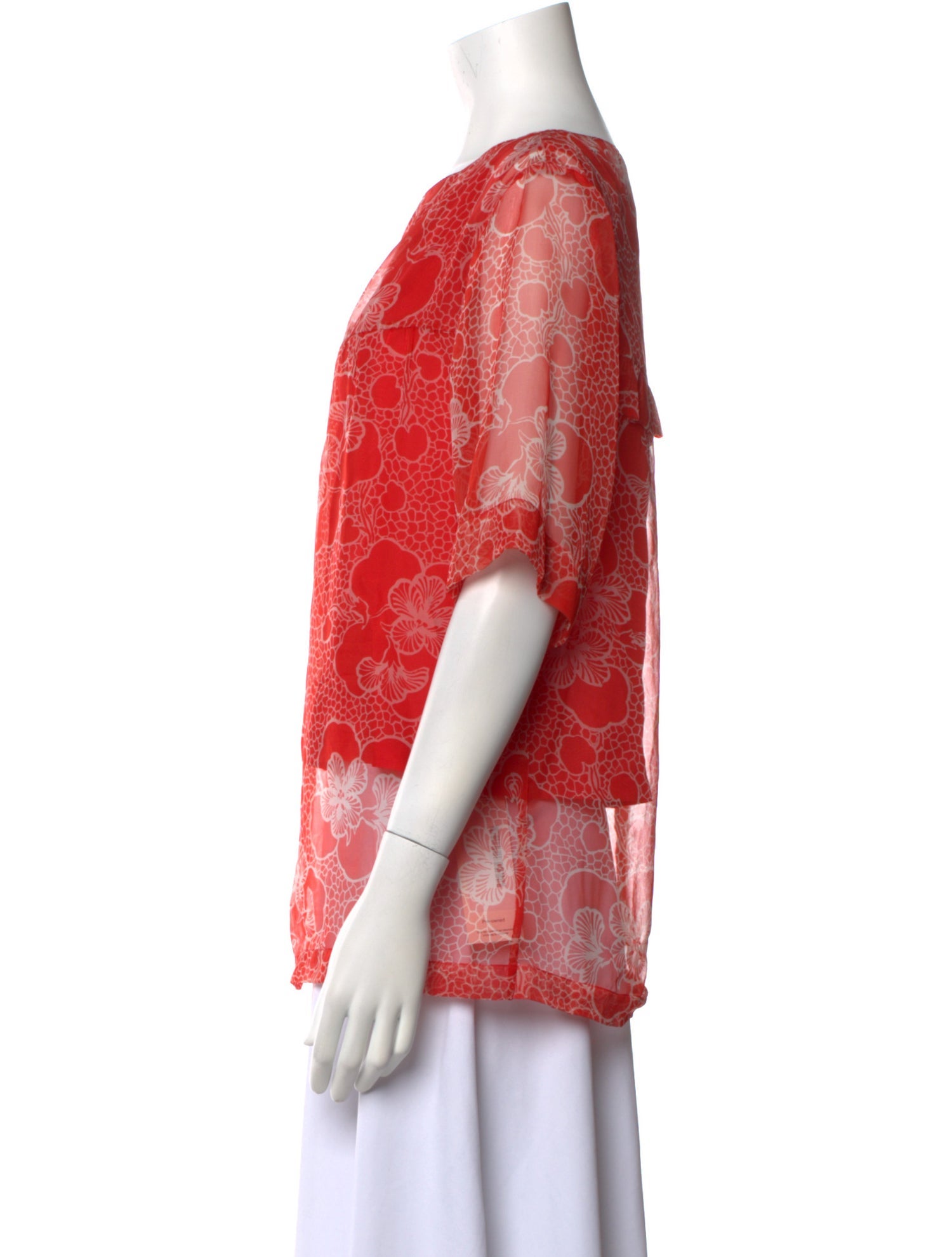 Dries Van Noten Floral Print Bateau Neckline Blouse