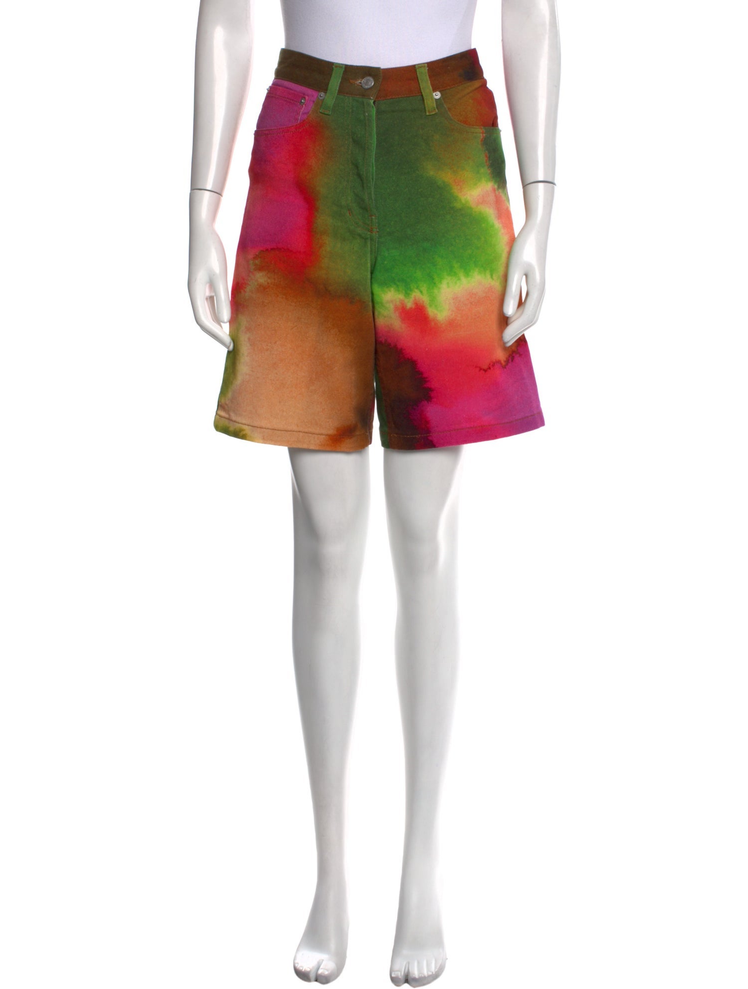Dries Van Noten Tie-Dye Print Knee-Length Shorts