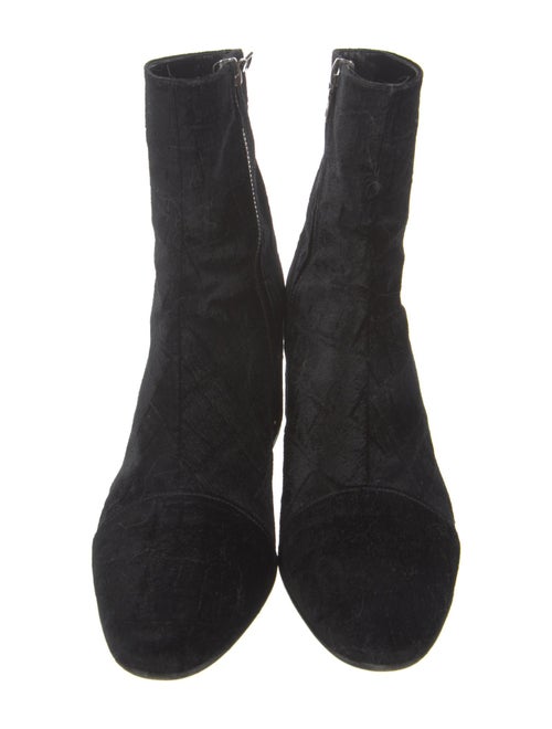 Dries Van Noten Velvet Boots