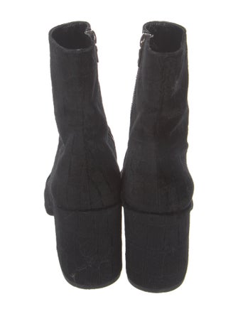 Dries Van Noten Velvet Boots