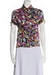 Dries Van Noten Silk Printed Button-Up Top