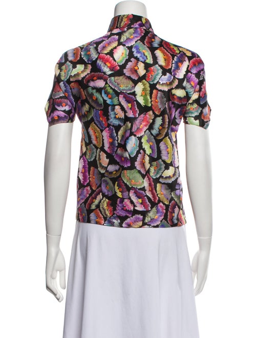 Dries Van Noten Silk Printed Button-Up Top