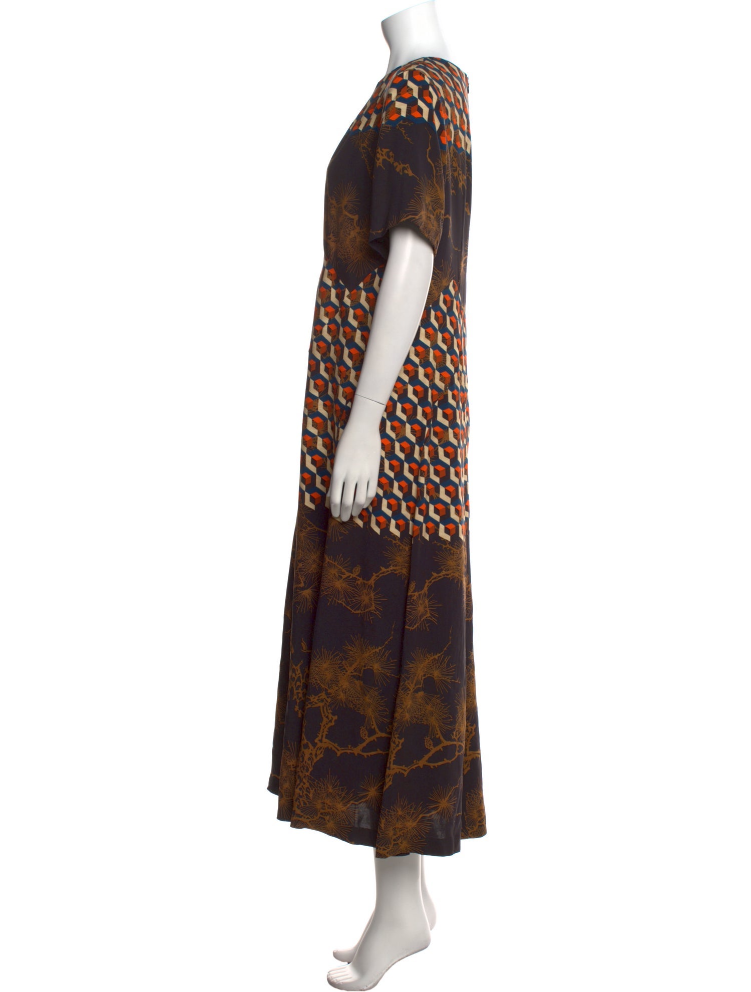 Dries Van Noten Printed Long Dress
