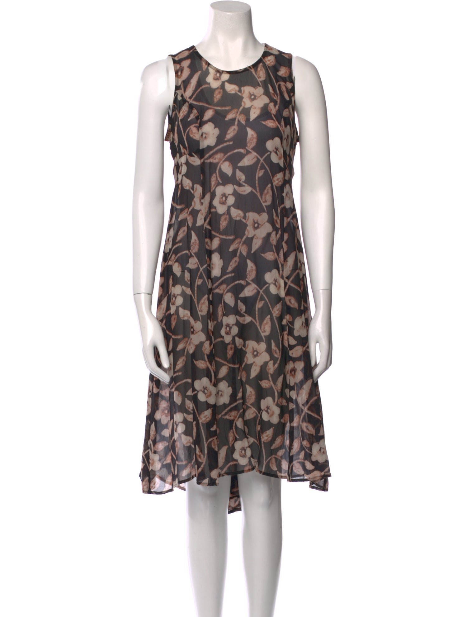 Dries Van Noten Silk Knee-Length Dress