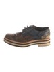 Dries Van Noten Leather Animal Print Oxfords