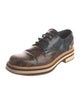 Dries Van Noten Leather Animal Print Oxfords
