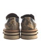 Dries Van Noten Leather Animal Print Oxfords