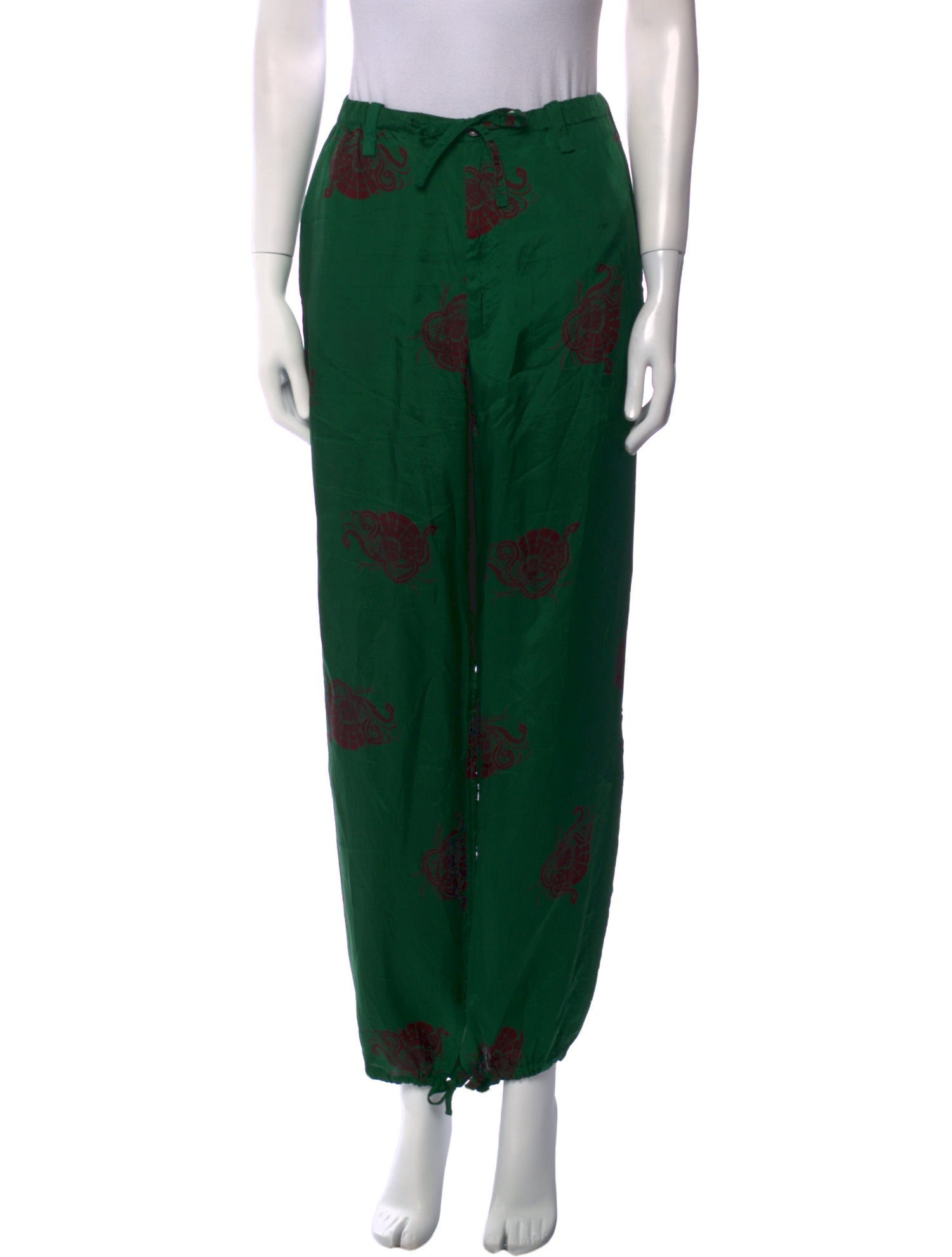 Dries Van Noten Printed Skinny Leg Pants