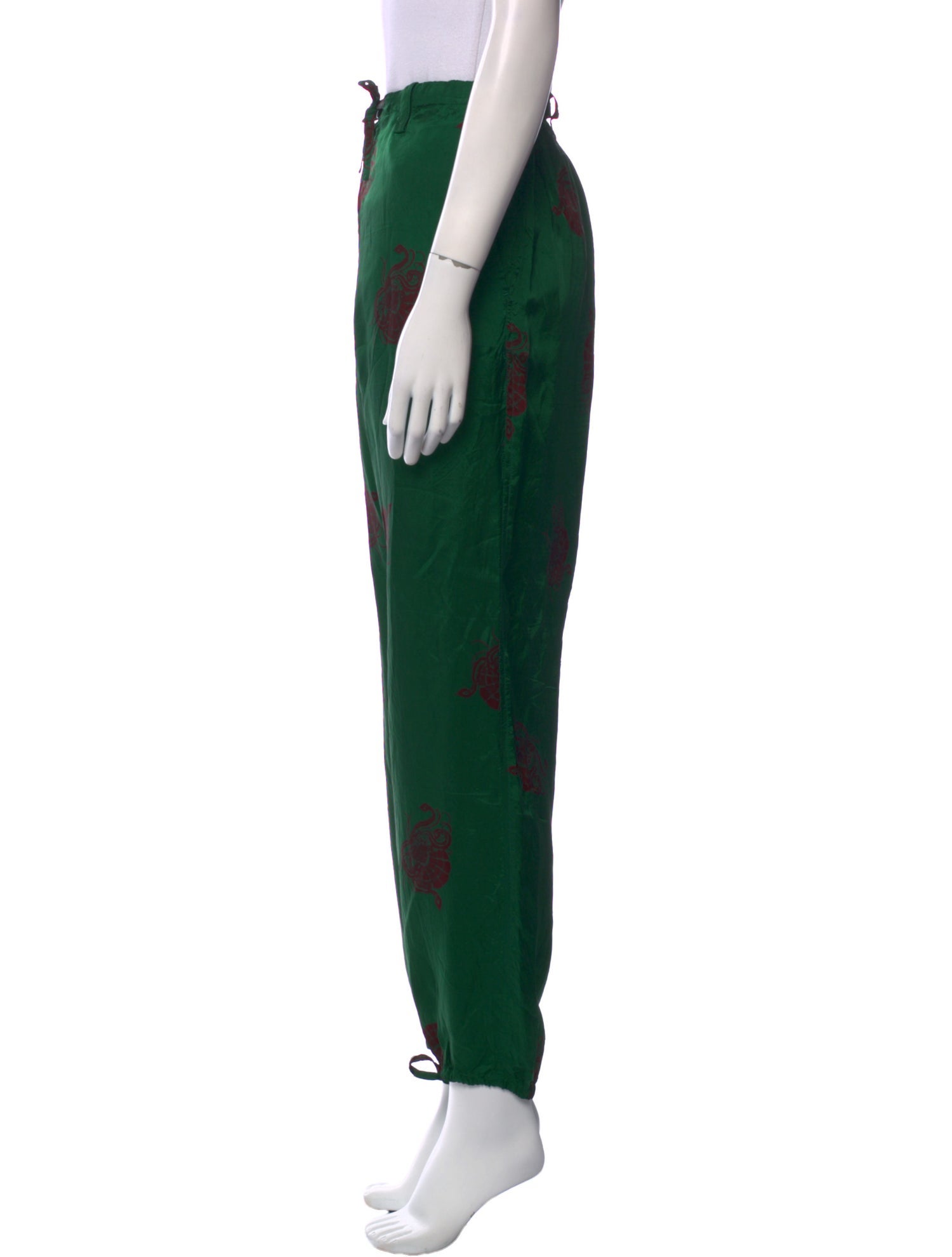 Dries Van Noten Printed Skinny Leg Pants