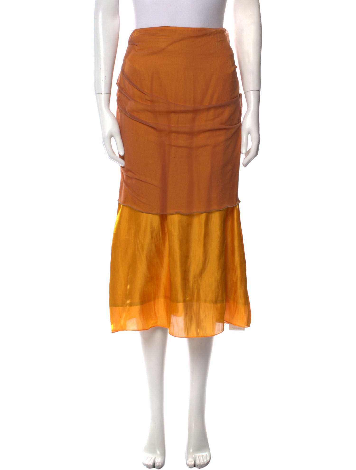 Dries Van Noten Mesh Accents Midi Length Skirt w/ Tags
