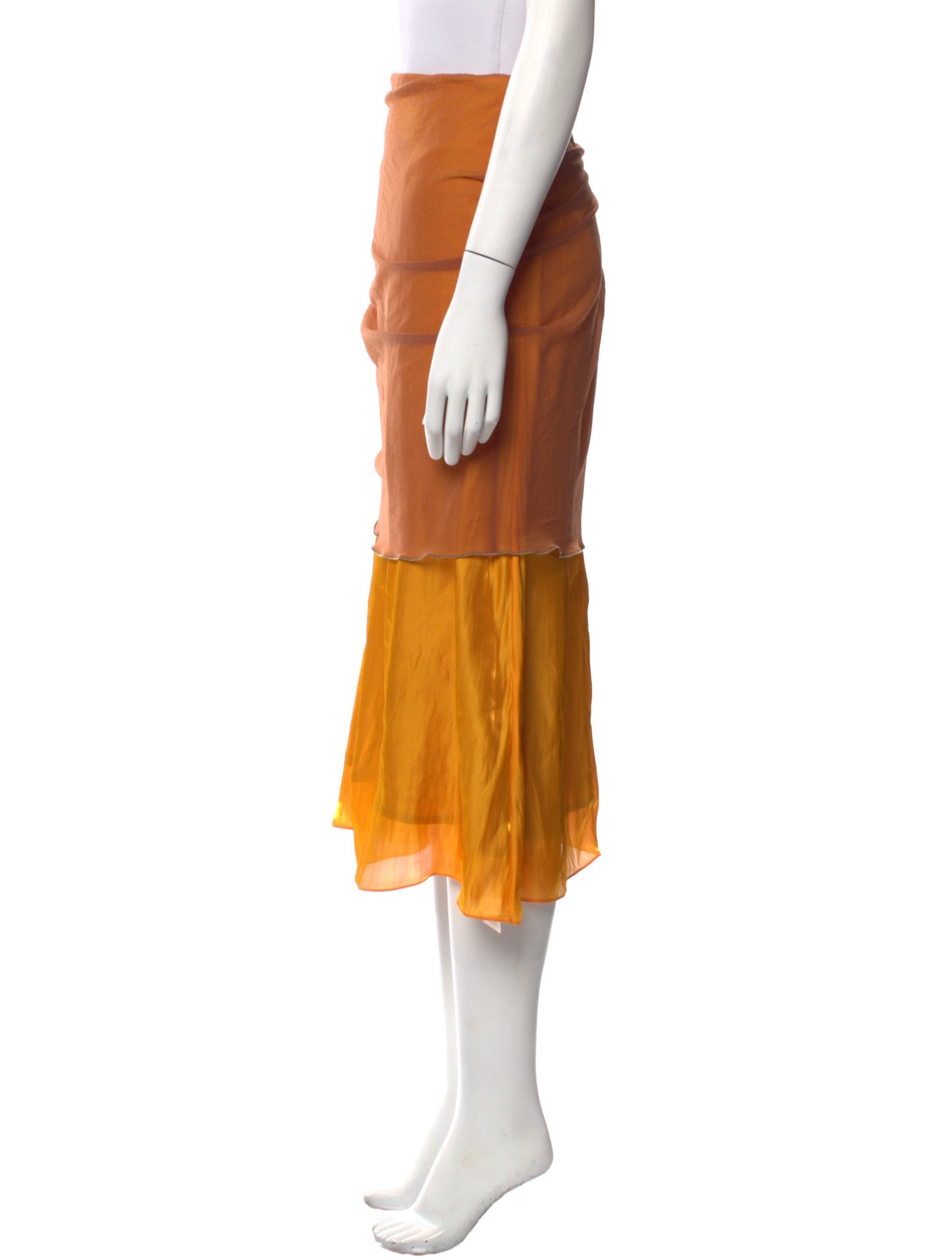 Dries Van Noten Mesh Accents Midi Length Skirt w/ Tags