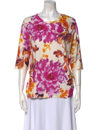 Dries Van Noten Floral Print Bateau Neckline Blouse