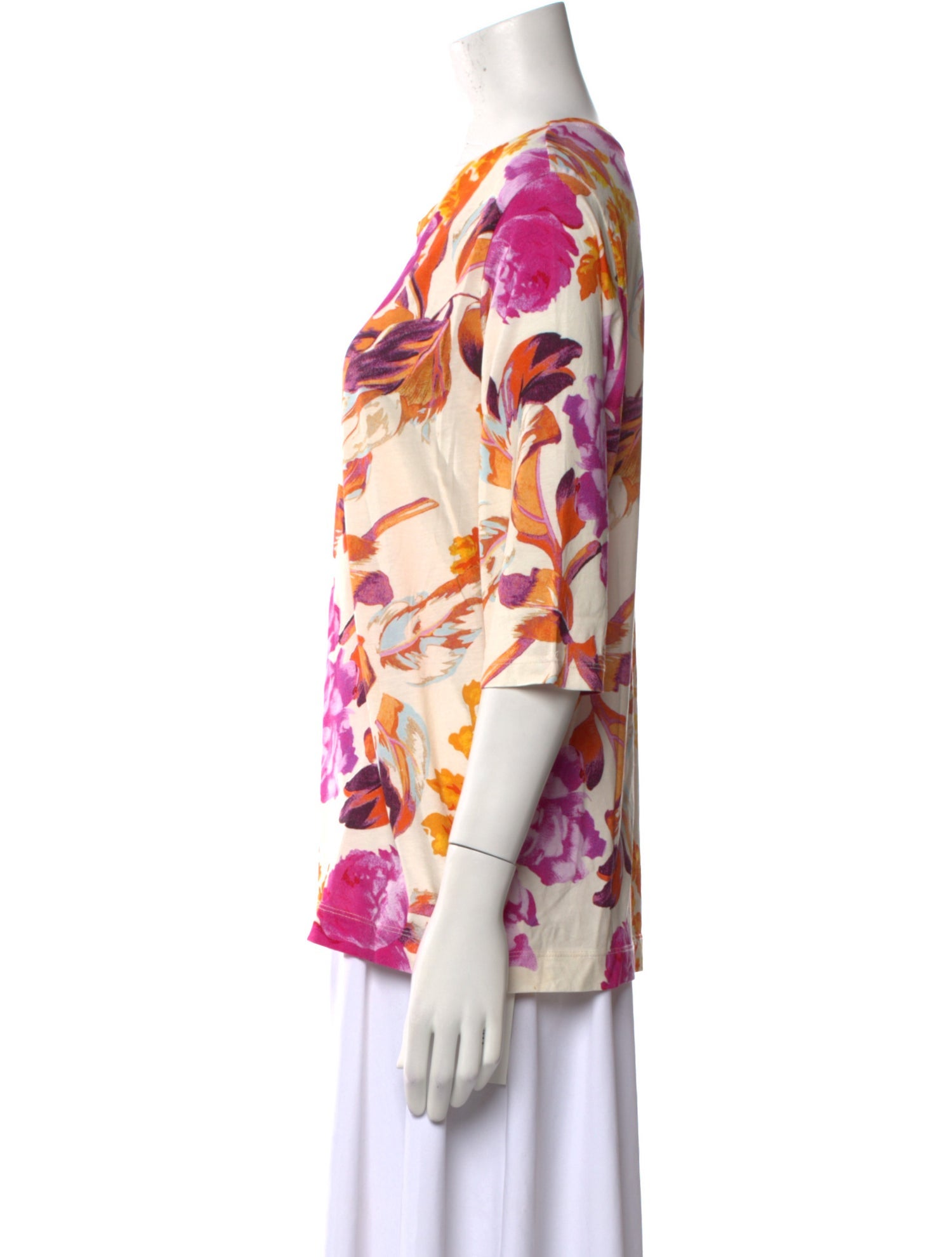 Dries Van Noten Floral Print Bateau Neckline Blouse