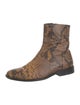 Dries Van Noten Embossed Leather Animal Print Boots
