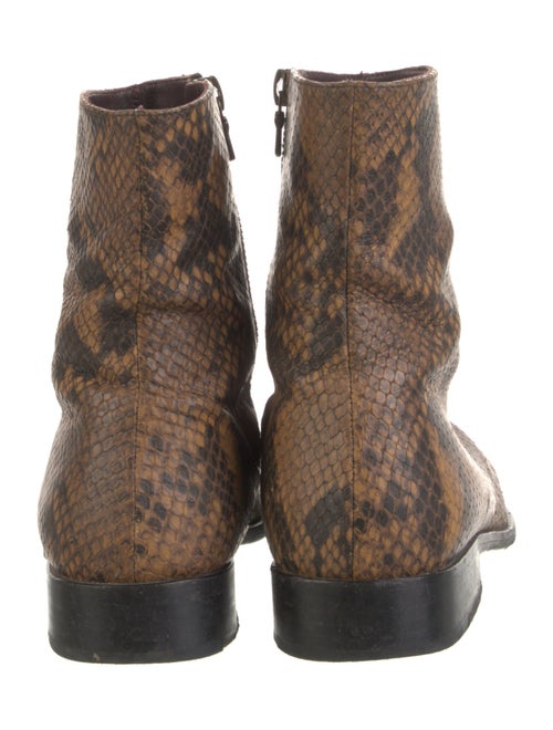 Dries Van Noten Embossed Leather Animal Print Boots