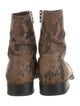 Dries Van Noten Embossed Leather Animal Print Boots