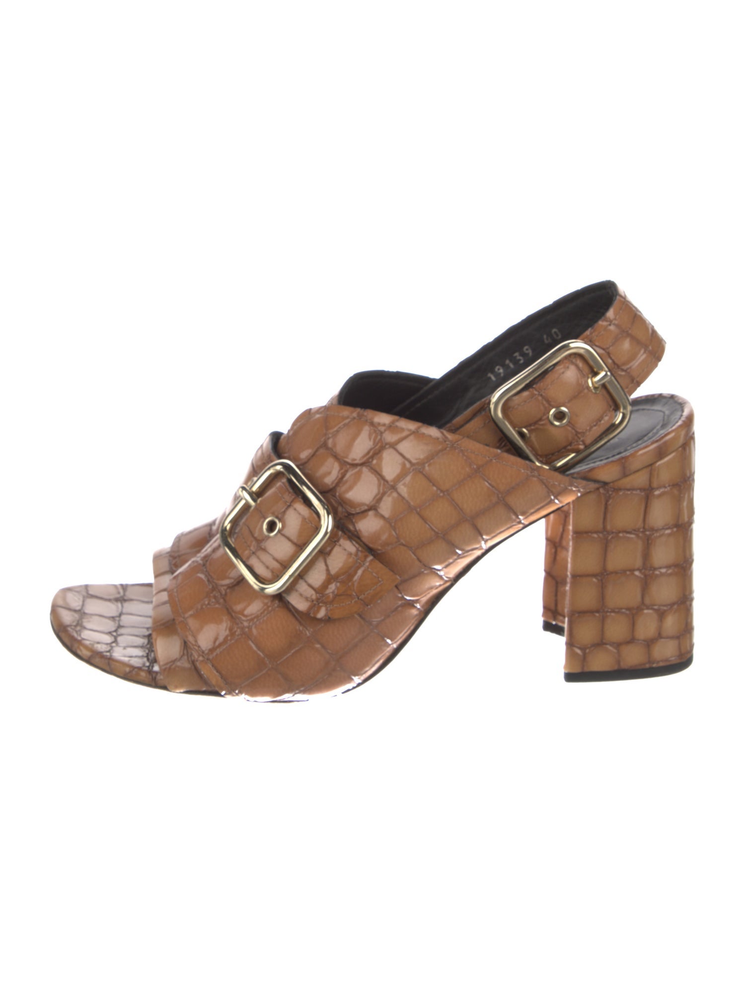 Dries Van Noten Patent Leather Slingback Sandals