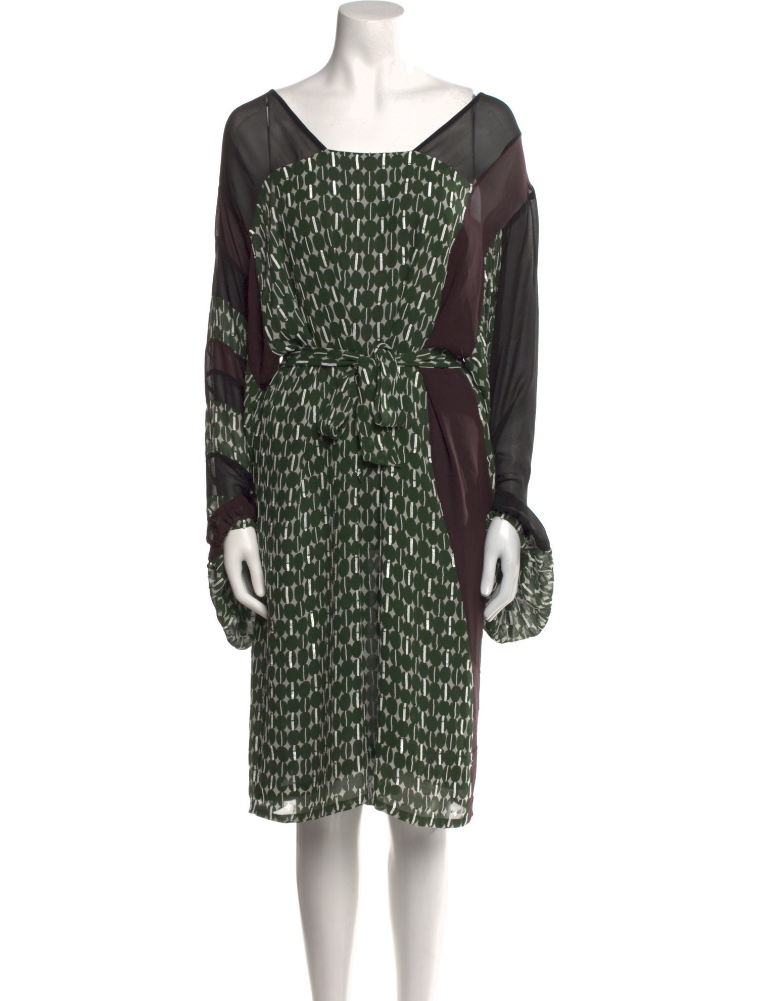 Dries Van Noten Printed Knee-Length Dress