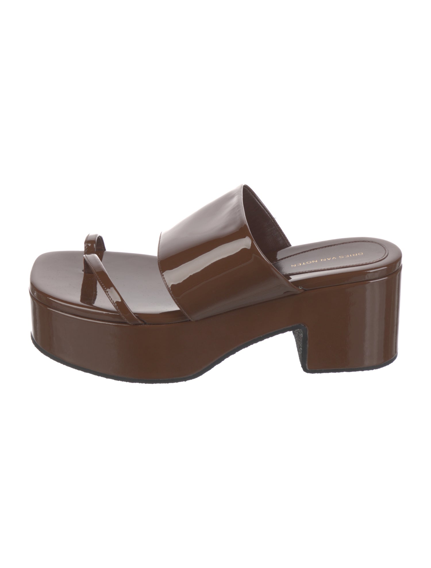 Dries Van Noten Patent Leather Slides