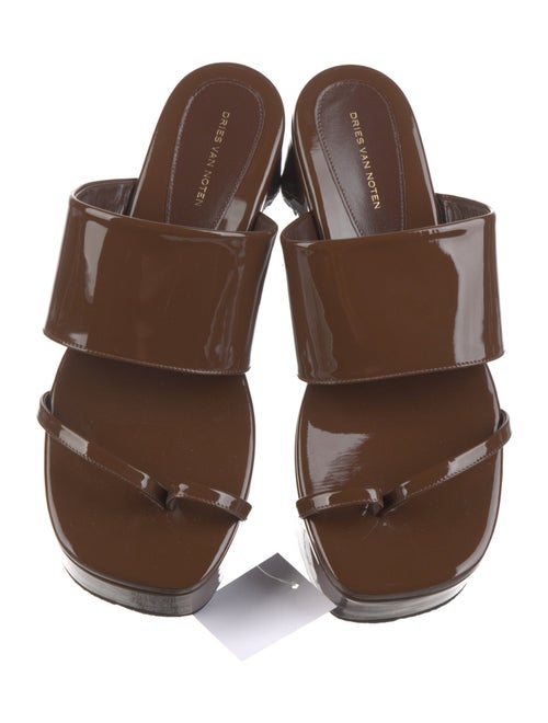 Dries Van Noten Patent Leather Slides
