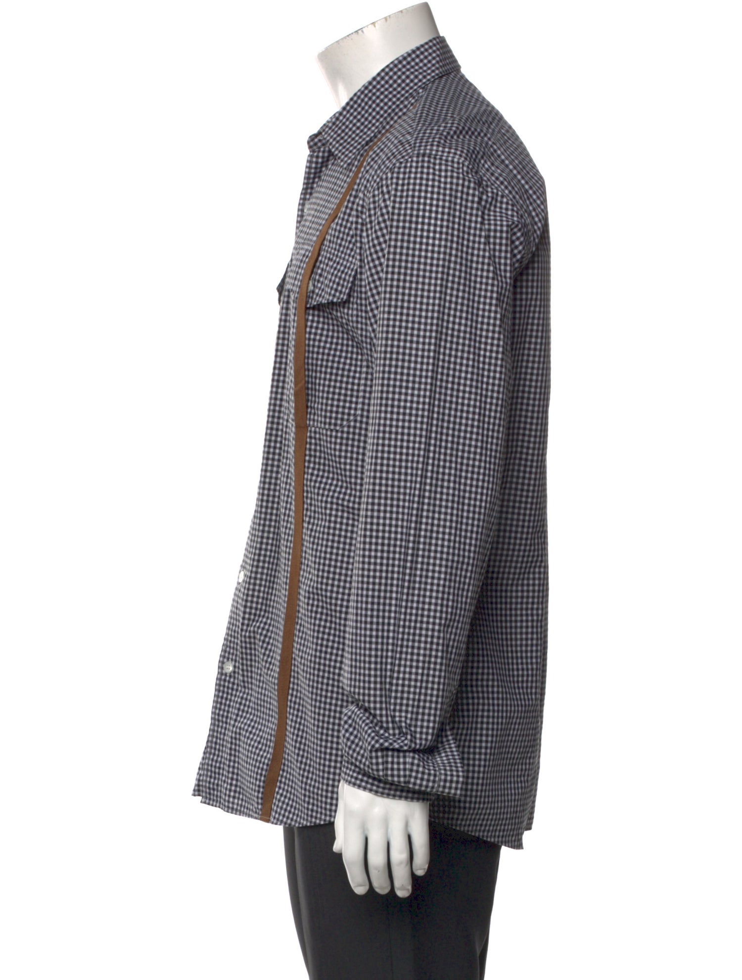 Dries Van Noten Plaid Print Long Sleeve Shirt