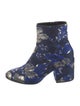 Dries Van Noten Floral Print Embroidered Accent Boots