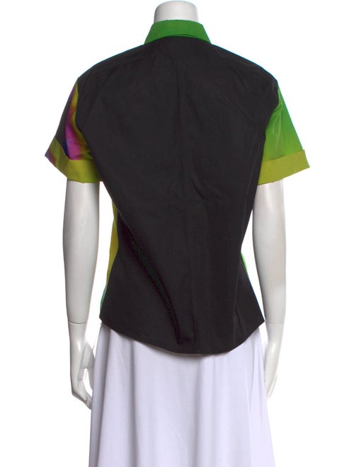 Dries Van Noten x Len Lye Printed Short Sleeve Button-Up Top