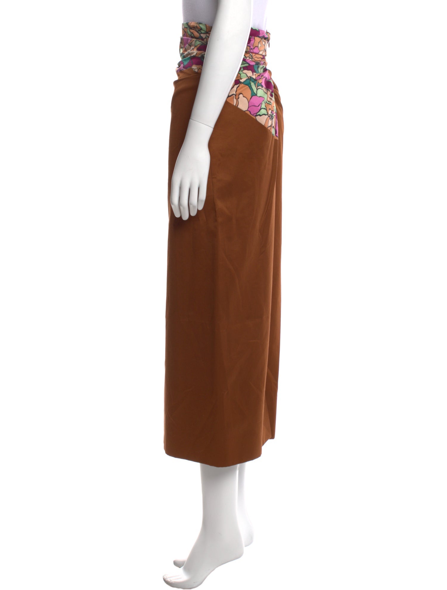 Dries Van Noten Floral Print Midi Length Skirt