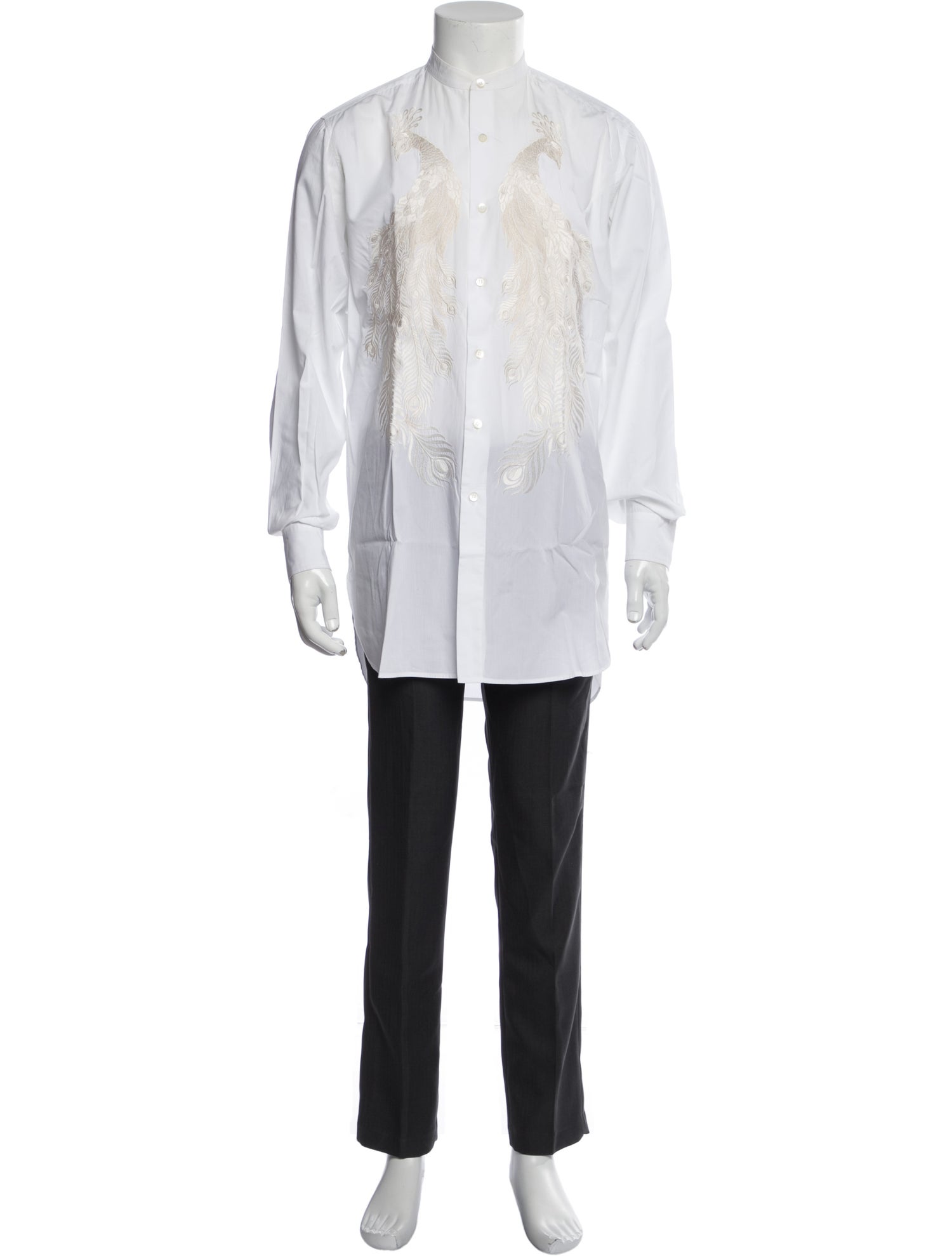 Dries Van Noten 2015 Patterned Tuxedo Shirt
