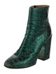 Dries Van Noten Leather Animal Print Boots