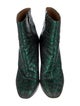 Dries Van Noten Leather Animal Print Boots