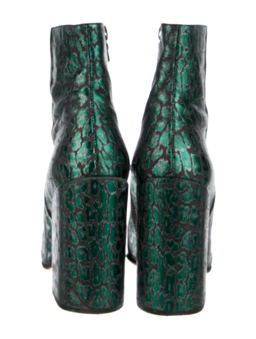 Dries Van Noten Leather Animal Print Boots
