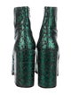 Dries Van Noten Leather Animal Print Boots