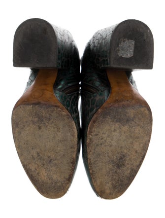 Dries Van Noten Leather Animal Print Boots