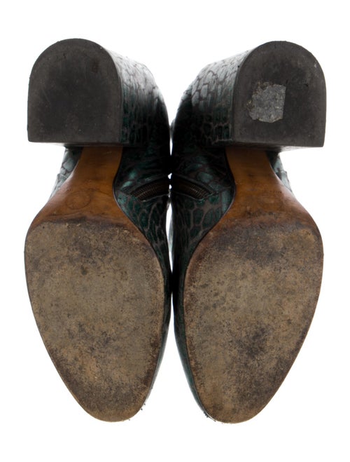 Dries Van Noten Leather Animal Print Boots