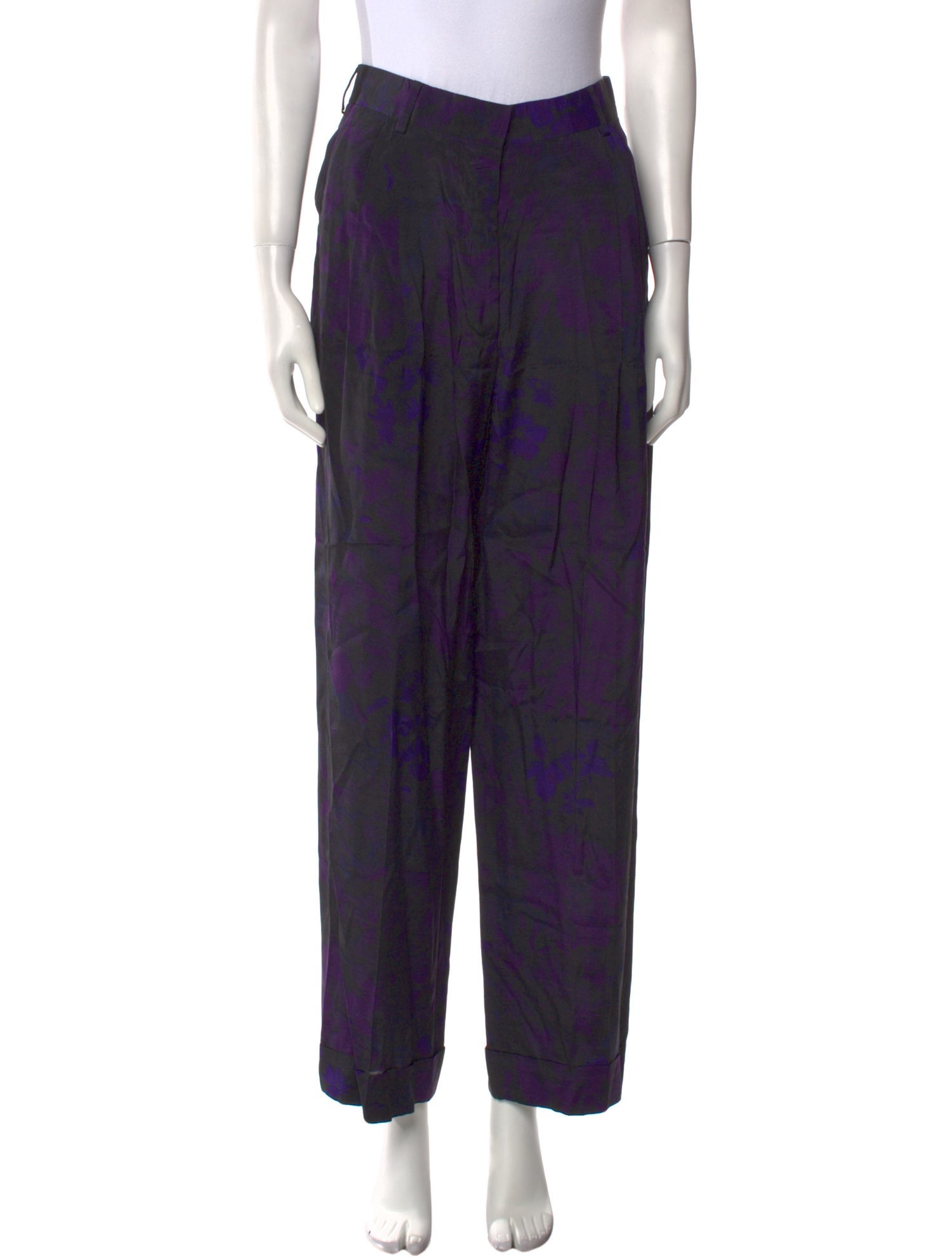 Dries Van Noten Printed Straight Leg Pants