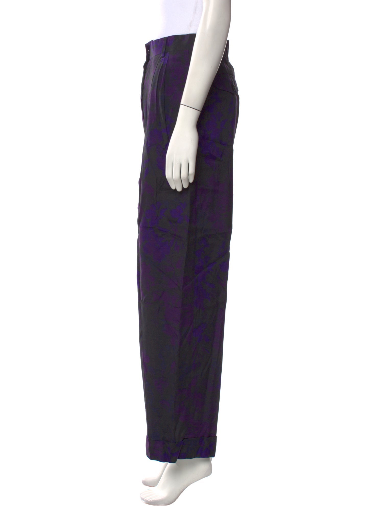 Dries Van Noten Printed Straight Leg Pants