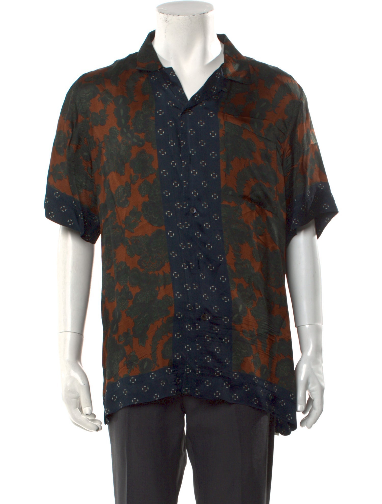 Dries Van Noten Graphic Print Short Sleeve Shirt
