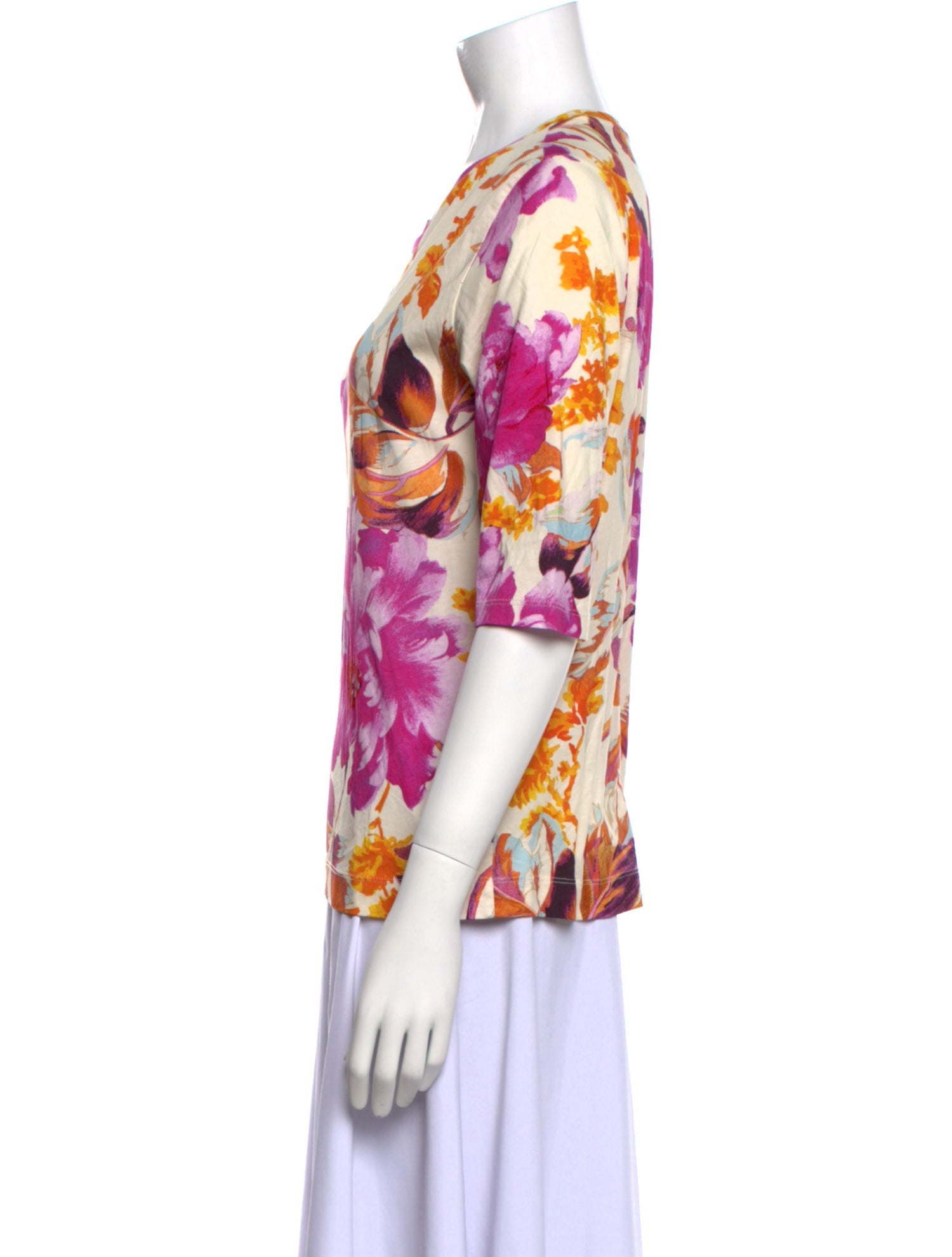 Dries Van Noten Floral Print Crew Neck T-Shirt