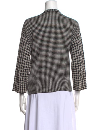 Dries Van Noten Wool Houndstooth Print Sweater