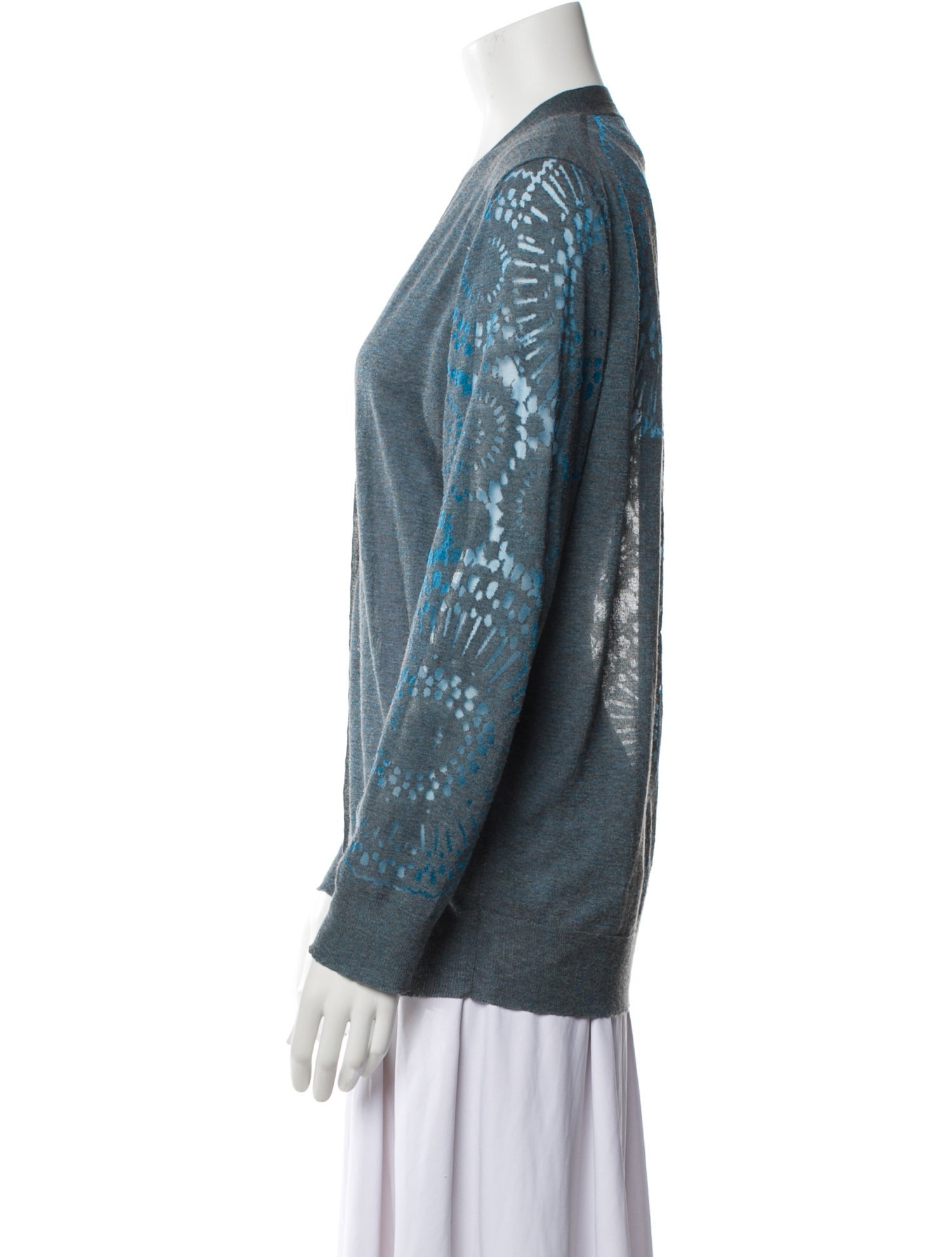 Dries Van Noten Printed V-Neck Sweater