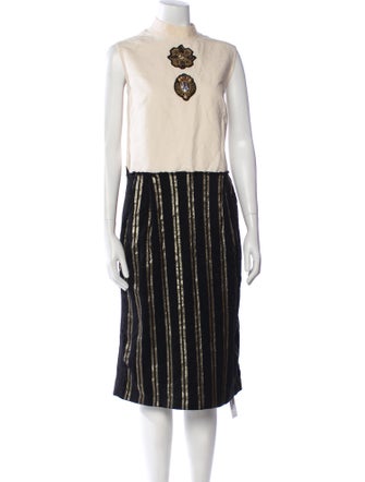 Dries Van Noten Striped Midi Length Dress