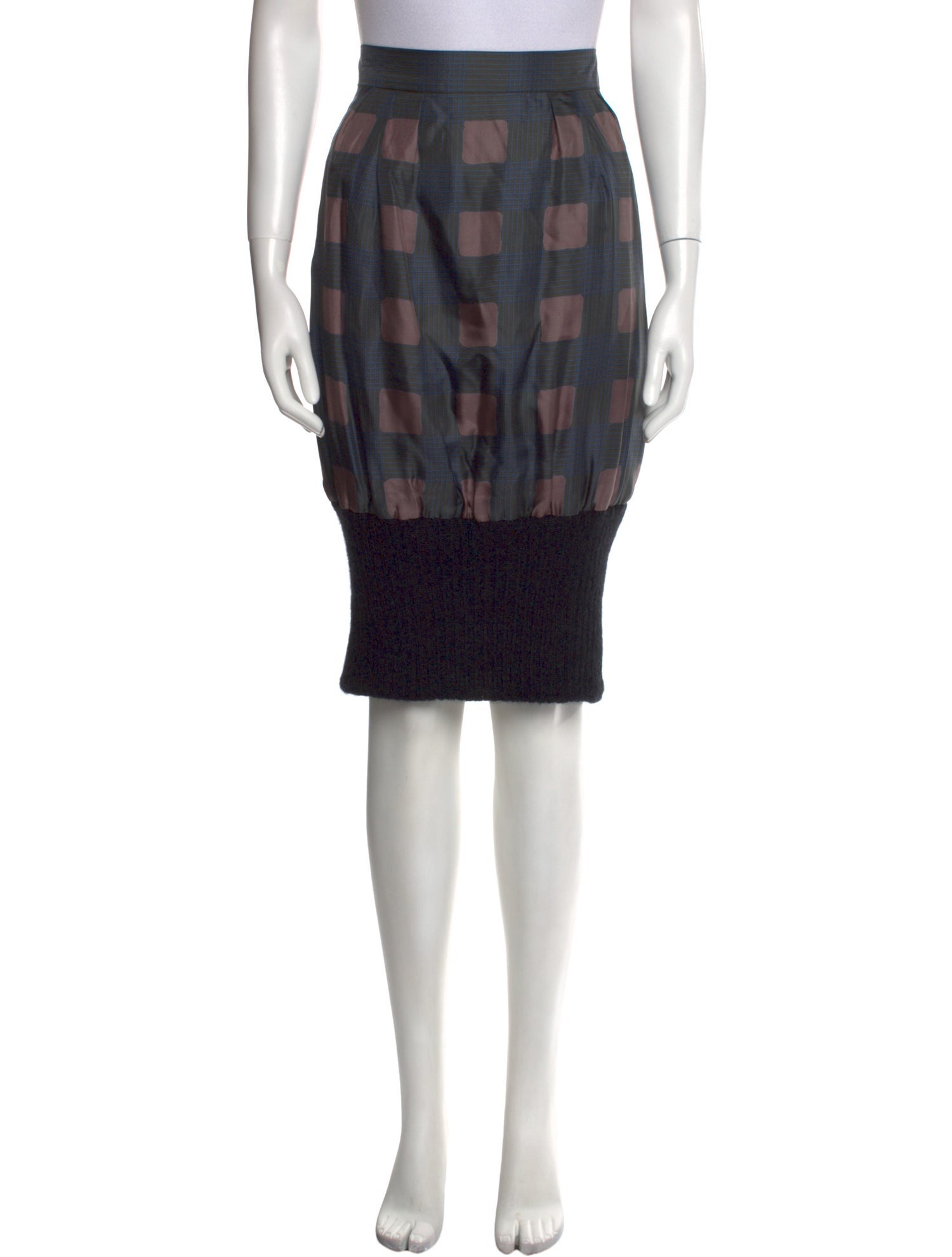 Dries Van Noten Silk Knee-Length Skirt