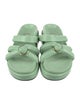 Dries Van Noten Puffy Strap Leather Slides
