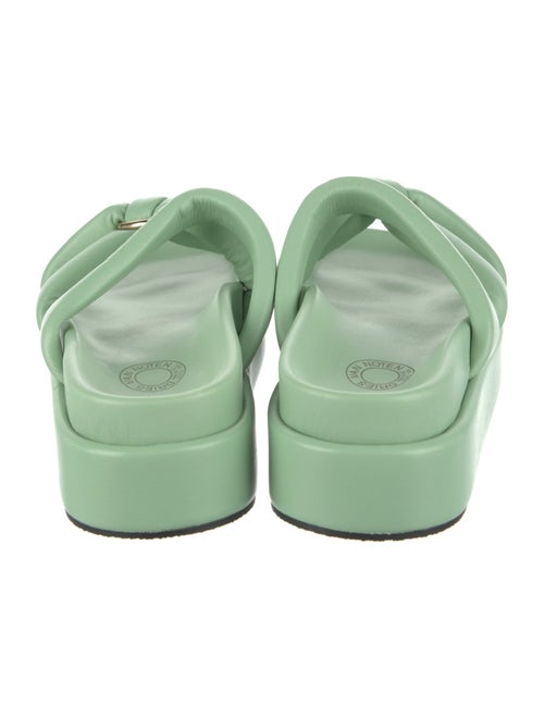 Dries Van Noten Puffy Strap Leather Slides