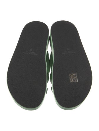 Dries Van Noten Puffy Strap Leather Slides