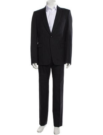 Dries Van Noten Wool Striped Two-Piece Suit