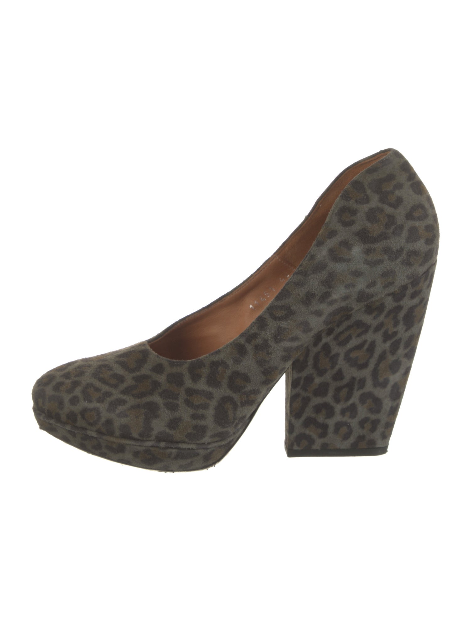 Dries Van Noten Suede Animal Print Pumps